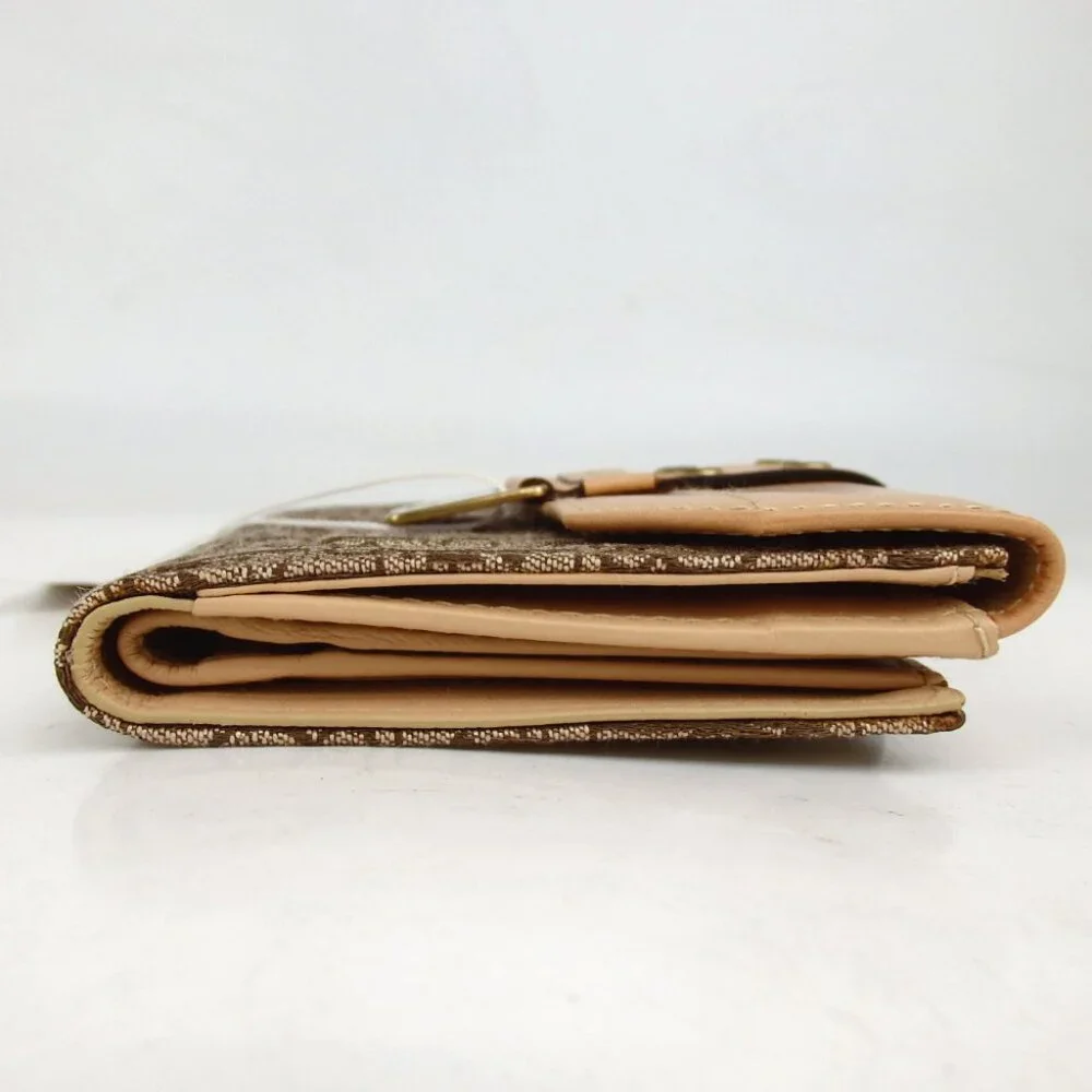 Authentic Christian Dior 02LU 1023 Trotter wallet Nylon jacquard/leather [Used]